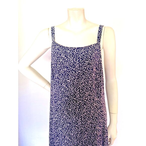 🌹OLD NAVY Womens XL Navy White Floral Coastal Beachy Boho Cottage Dress Y2K - Picture 2 of 8